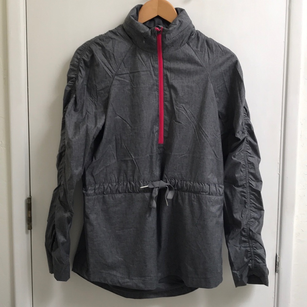 Fabletics gray activewear jacket.